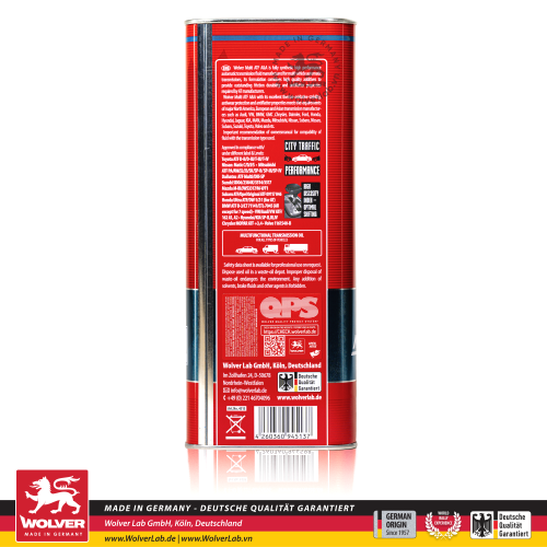 Nhớt hộp số Wolver Mutil ATF A&A 4L